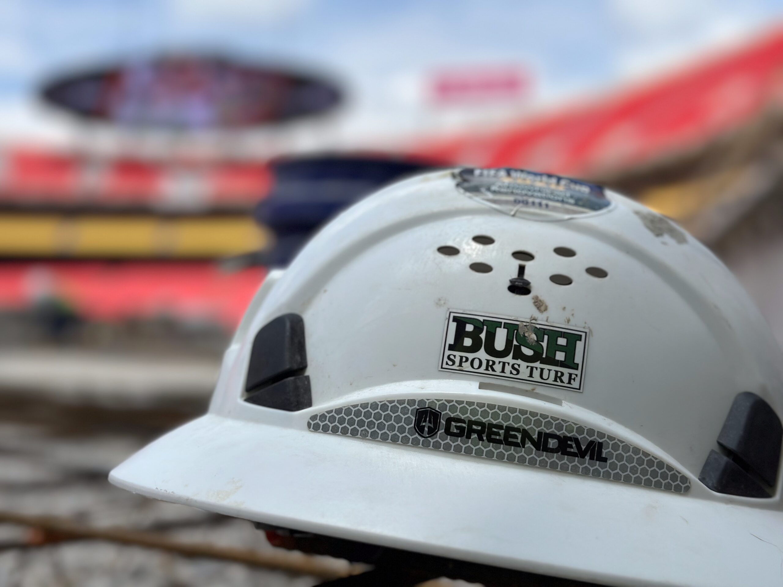 bush sports turf construction helmet